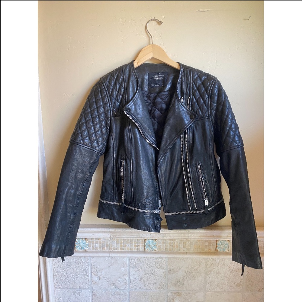 All Saints: Leather Biker Jacket